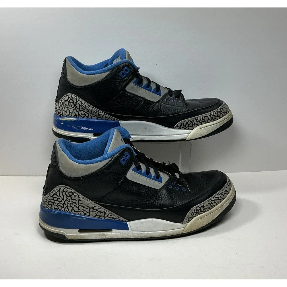 Nike Air Jordan 3 Retro Sport Blue Sz 14 Basketball Shoes Sneakers 136064-007